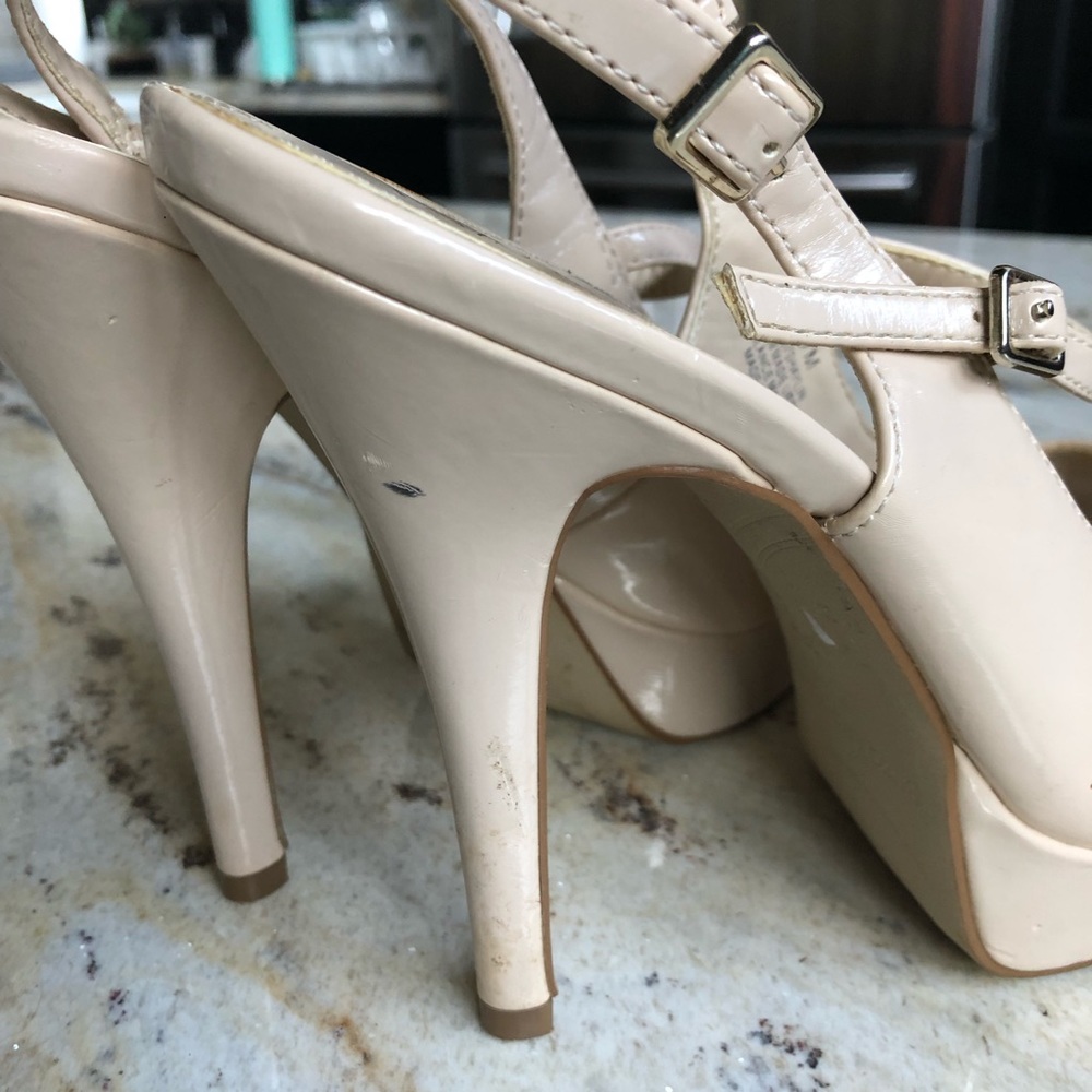 Enzo Angiolini light pink peep toe heel - Picture 3 of 5